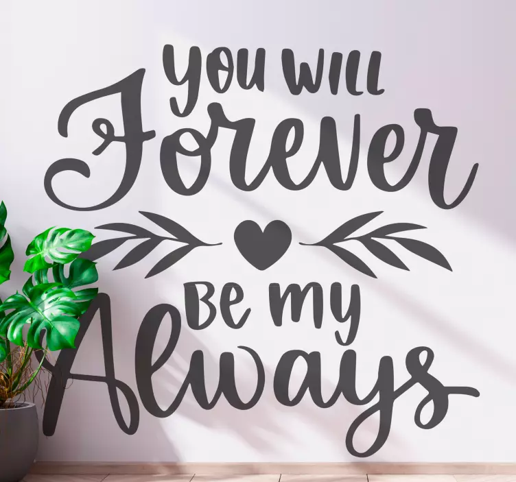 Wall decal quote everlasting love statement - TenStickers
