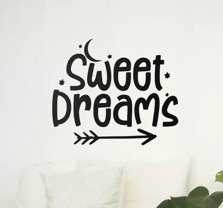 Wall quote decal sweet dreams quote - TenStickers