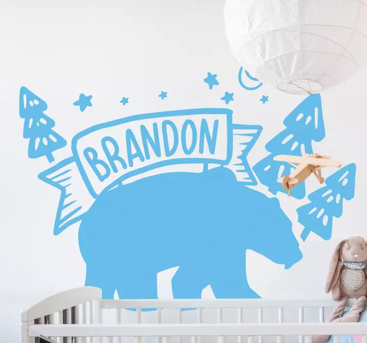 Wall stickers for kids bear and trees - TenStickers