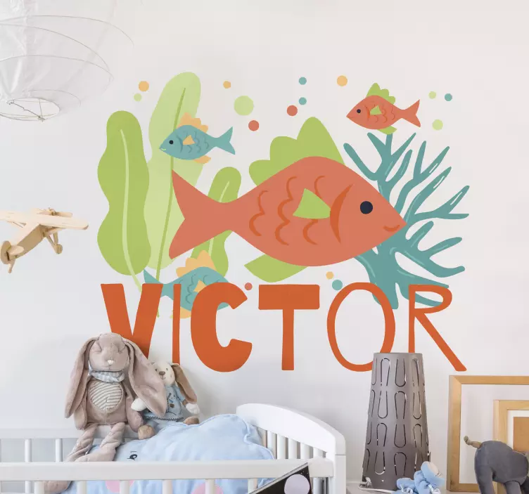 Wall stickers for kids colorful fish scene - TenStickers