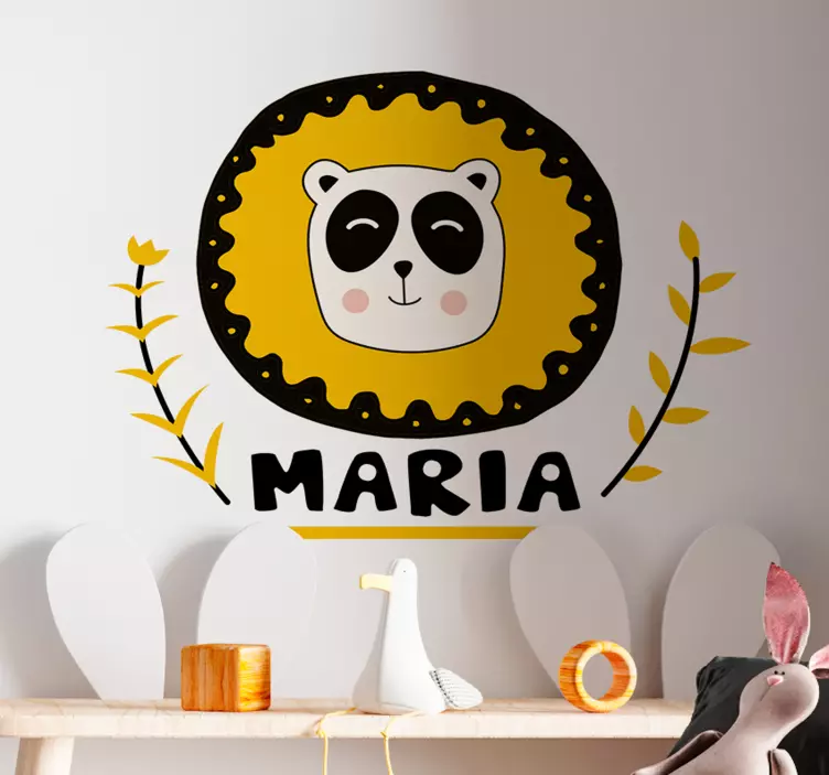 Wall stickers for kids customizable panda art - TenStickers