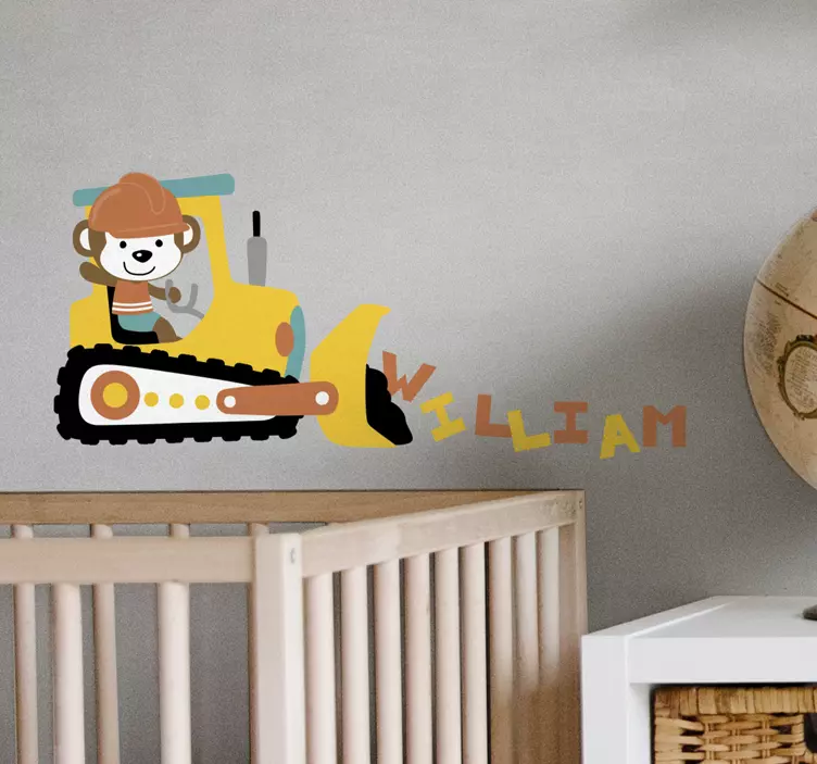 Wall stickers for kids cute construction characters - TenStickers