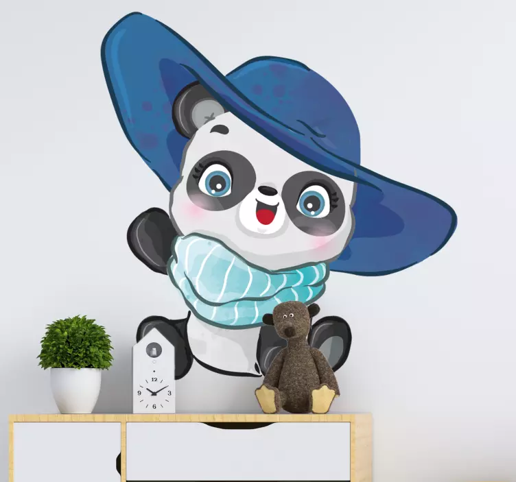 Wall stickers for kids happy panda design - TenStickers