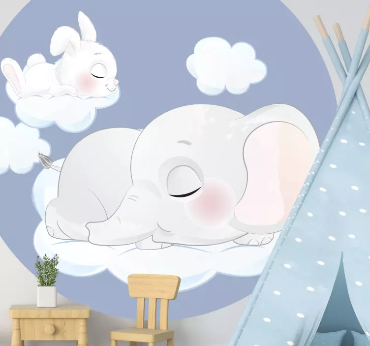 Wall stickers for kids sleepy baby animals - TenStickers