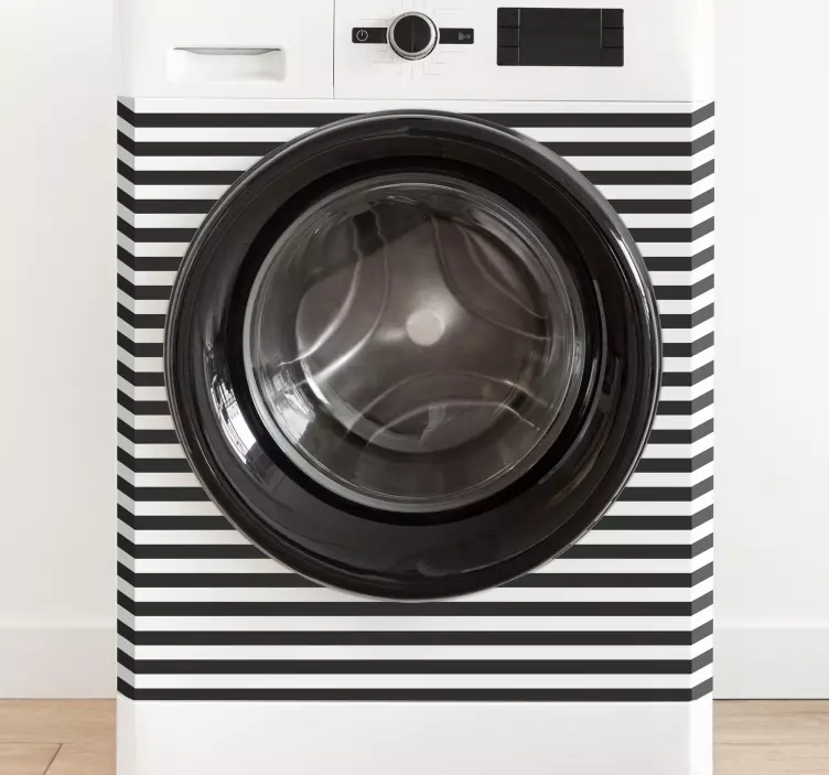 Washing machine ornamental stripes sticker - TenStickers