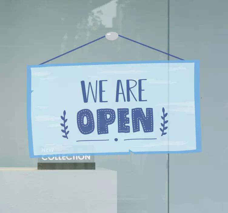 Welcome open sign window decal for business - TenStickers