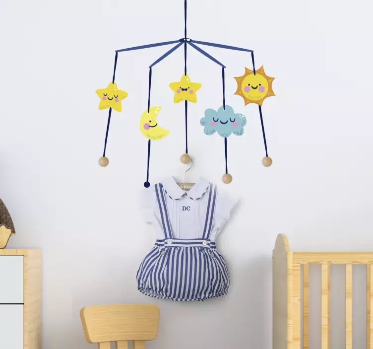 Whimsical Celestial Mobile wall stickers for kids - TenStickers