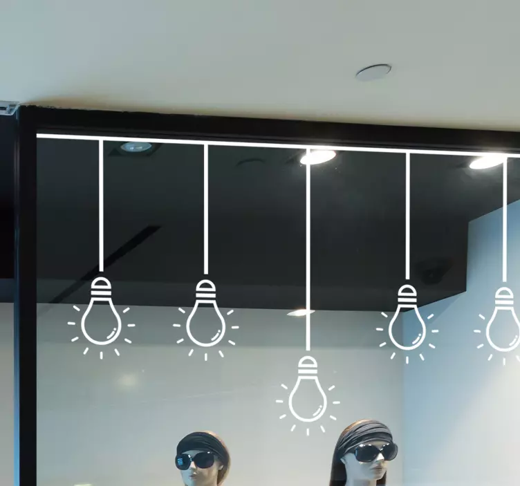 Window decal for business suspended lighting designs - TenStickers
