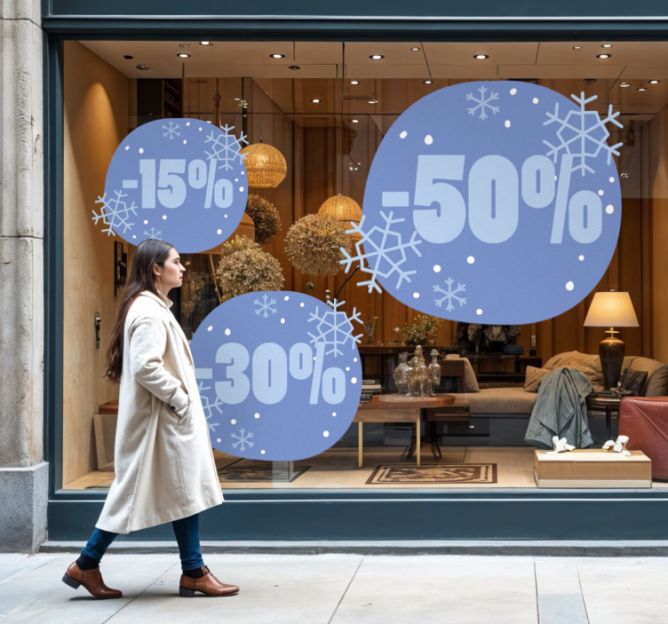 Winter discount sales sticker - TenStickers