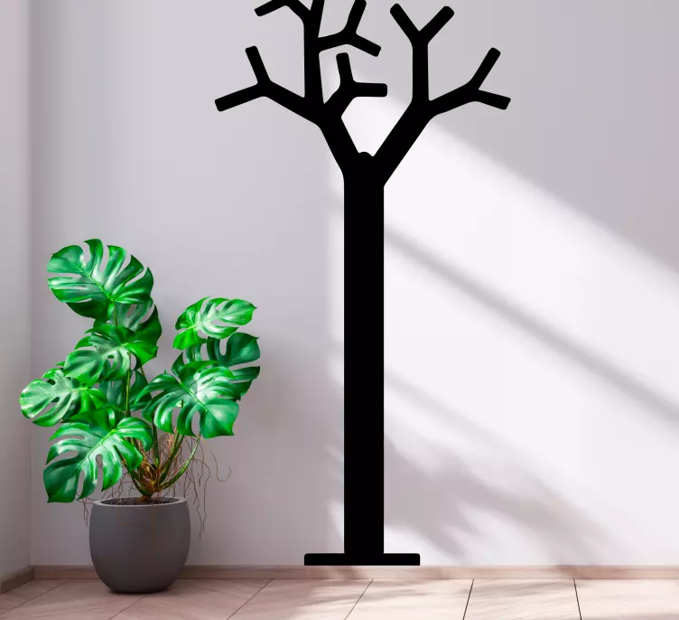 Winter tree coat hanger stickers - TenStickers