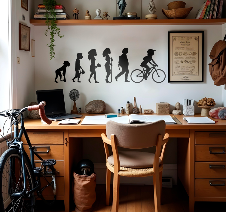 Women's evolution cycling decal - TenStickers