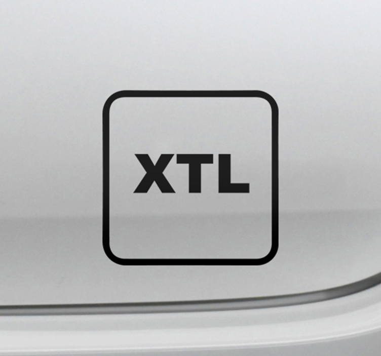 XTL MONOCOLORTEXT car decal - TenStickers