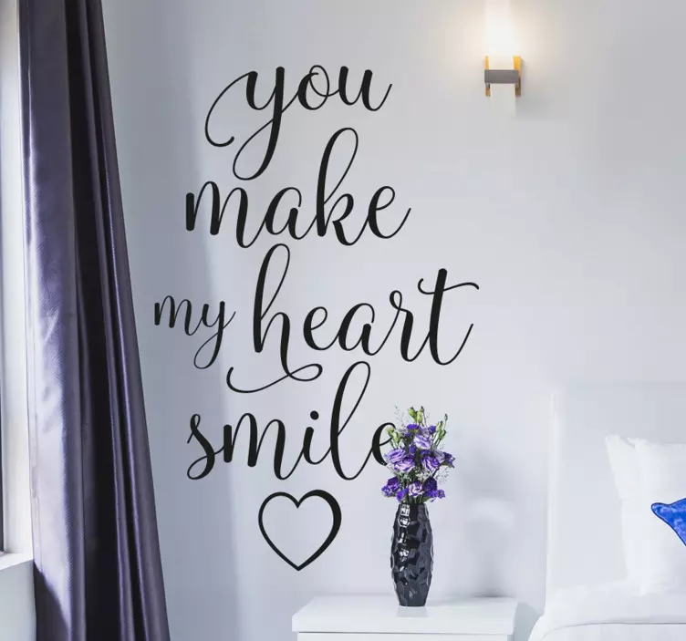 You Make My Heart Smile wall quote decal - TenStickers