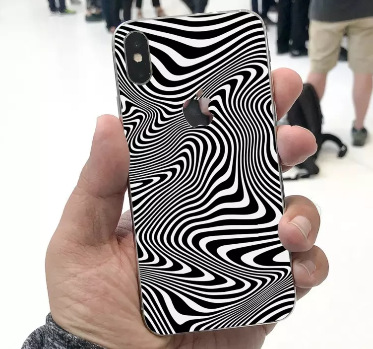 Zebra 3D effect iPhone sticker - TenStickers