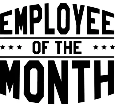 Employee of the month office wall text sticker - TenStickers