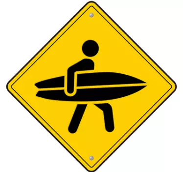 Surfer Sign Wall Sticker - TenStickers