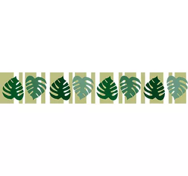 Monstera Deliciosa Border Sticker - TenStickers