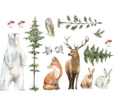 Realistic forest wall decal - TenStickers