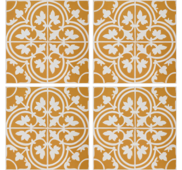 Oriental yellow tile sticker - TenStickers