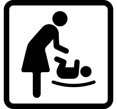 "Señal cambiador de bebe" door sticker - TenStickers