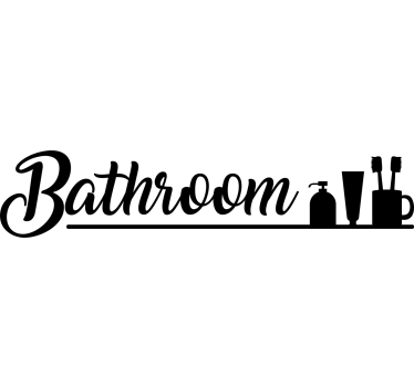 Bathroom script wall decal for bathroom - TenStickers