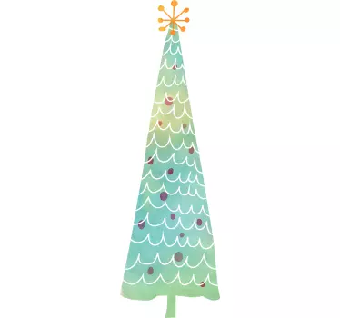 Christmas tree wall sticker - TenStickers