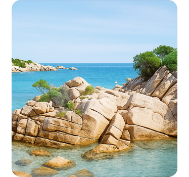 Rock coastal paradise door sticker - TenStickers