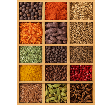 Realistic food spices door sticker - TenStickers