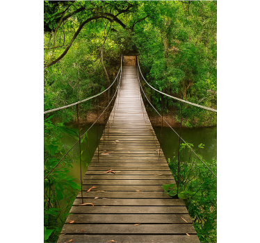 Bridge walkway design door sticker - TenStickers