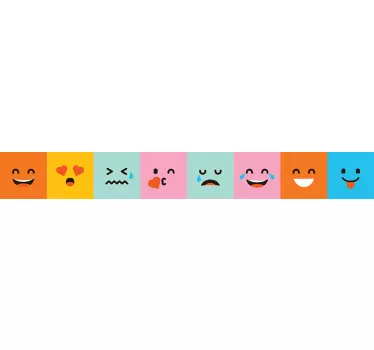 Color emojis border sticker - TenStickers