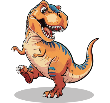 Dinosaur door sticker for kids room - TenStickers