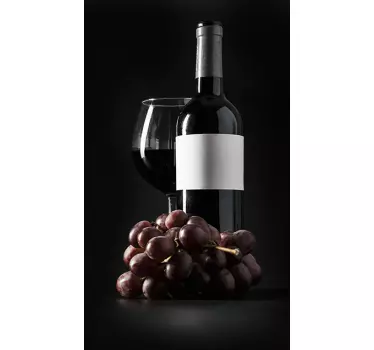 Wine Bottle Fridge Sticker - TenStickers