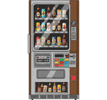Fridge sticker beer vending machine - TenStickers