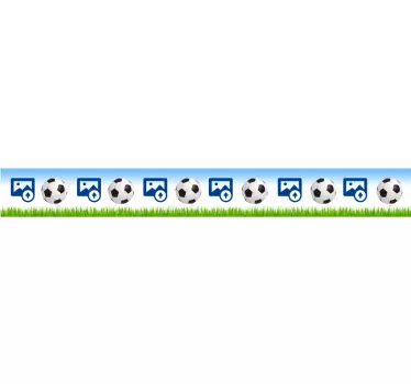 Wall Border Customisable Football Wall Sticker - TenStickers