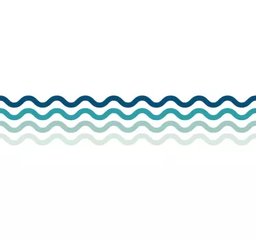 Waves Pattern Wall Sticker - TenStickers
