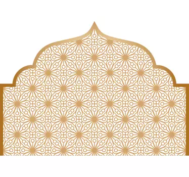 Arabic geometry headboard wall decal - TenStickers