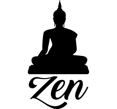 Yoga zen wall decal for bathroom - TenStickers