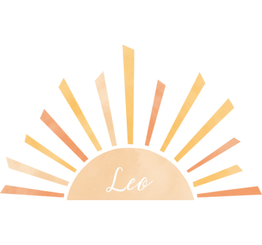Personalized rising sun wall decal - TenStickers
