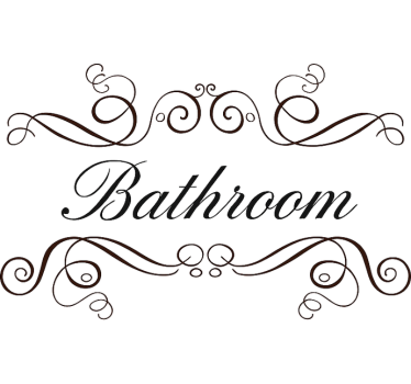 Classy calligraphy-style wall decal for bathroom - TenStickers