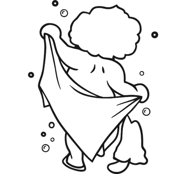 Wall decal for bathroom dry off softly - TenStickers