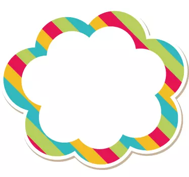 Personalised Colourful Cloud Sticker - TenStickers