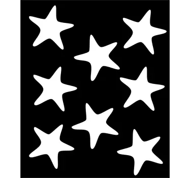 Sea stars shower sticker - TenStickers
