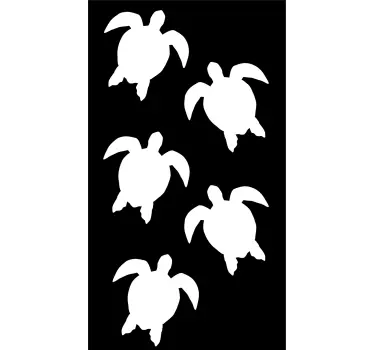 Sea tortoise shower sticker - TenStickers