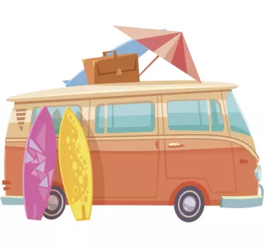 summer van surf decal - TenStickers