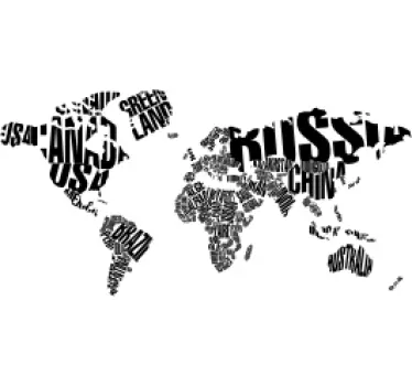 World Map Room Sticker - TenStickers