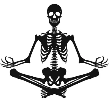 Skeleton meditating wall decal - TenStickers