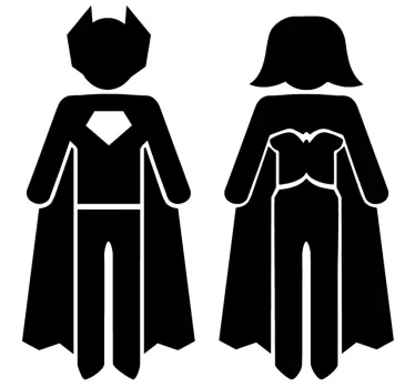 Superhero Bathroom Stickers - TenStickers