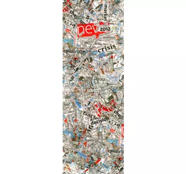 Fridge sticker news collage design - TenStickers
