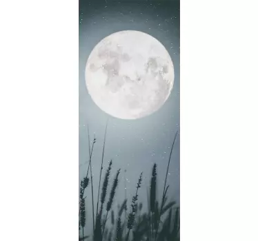 Fridge sticker moonlit grass scene - TenStickers