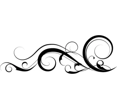 Curvy Strokes 4 Wall Sticker - TenStickers